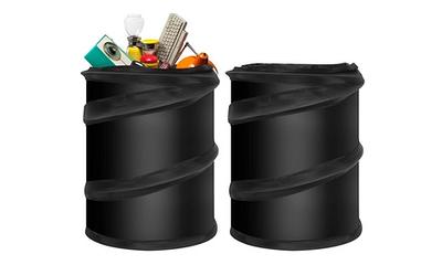 Black Pop-Up Trash Bin