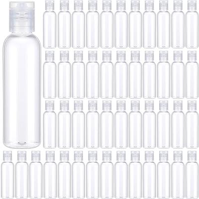 24 Pack Plastic Empty 2oz Travel Bottles with Flip Cap, Refillable Containers for Toiletries, Lotion, Liquid