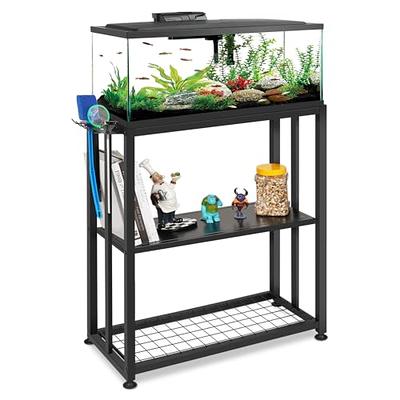 Gdlf Metal Aquarium Stand with Cabinet for Fish Tank Accessories Storage, 40 Gallon, Turtle Reptile Terrariums