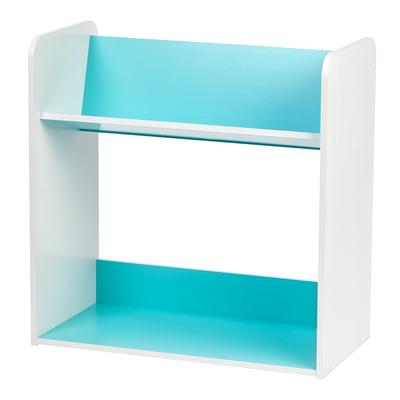 IRIS USA 2-Tier Storage Organizer Shelf with Footboard, White 