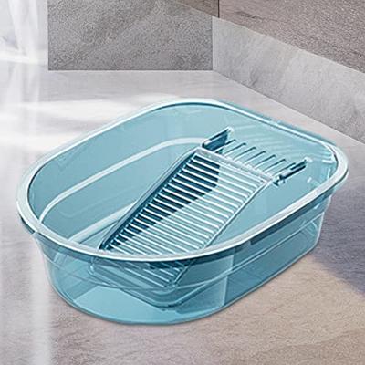 Cabilock Washing Clothes Board Transparent Thickened Washboard Anti- slip  Washboard Household Hand Washing Board Underwear Washboard for Home Laundry