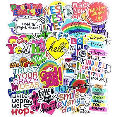 100 Pcs Stickers Pack for Water Bottles, Cute Colorful Hippie Love VSCO  Aesthetic Waterproof Stickers for Hydroflasks Laptop Skateboard Computer,  Assorted Vinyl Decals for Teens Girls Kids 