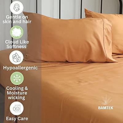 Bamtek 100% Bamboo Sheets Queen Size Bed Soft Luxury Bed Sheets