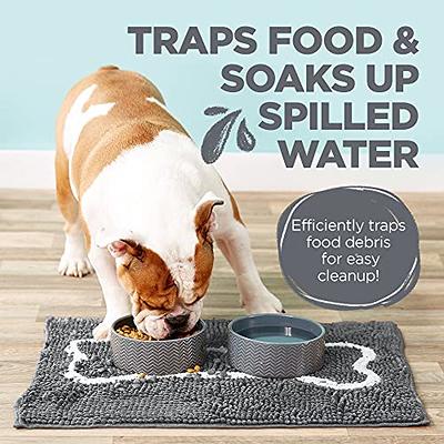 VCEPJH Absorbent Dog Mat for Food and Water Bowls - 2 Pack 32x20