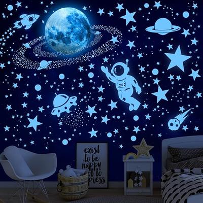 Glow in The Dark Stars for Ceiling Wall Stickers for Bedroom Living Room,  Wall Decals for Kids Boys and Girls (201PCS)