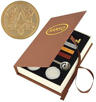 Wax Seal Stamp Set,Yoption 6 Pieces Plant Series Sealing Wax Stamp Heads +  1 Wooden Hilt, Vintage Seal Wax Stamp Kit with Gift Box (Sunflower+Tree of