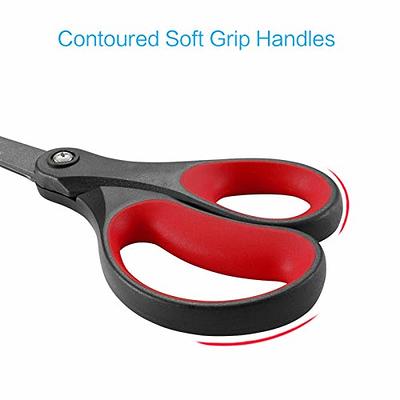 LIVINGO 2 Pack 8 Titanium Non-Stick Scissors, Professional Stainless Steel  Comfort Grip, All-Purpose, Straight Office Craft Scissors for  DIY(Red/Black) - Yahoo Shopping