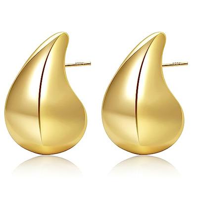 HINZIC 10 Pairs Earring Lifters Backs, 18K Plated Gold Earring Backings for Droopy Ears Hypoallergenic Earring Backs for Heav