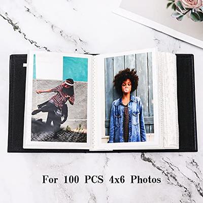 Photo Album 4x6 Hold 60 Photos with Memo Vertical Slip-in Pockets Photo  Book, Linen Cover Picture Photo Albums with Writing Space for Wedding Baby