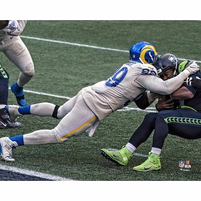 Aaron Donald Los Angeles Rams Unsigned Sack vs. Seattle Seahawks Photograph  - Yahoo Shopping