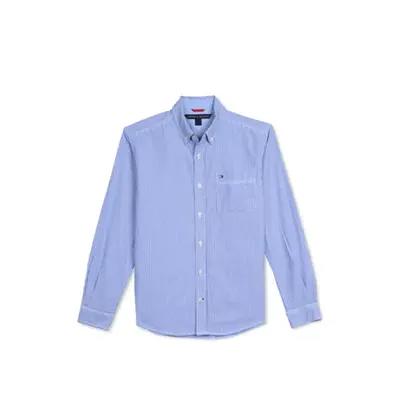 Tommy Hilfiger Boys 8-20 Striped Woven Shirt, Blue, M 12-14 - Yahoo Shopping
