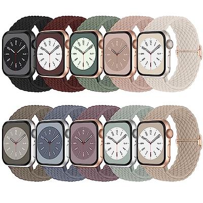 Stretchy Nylon Solo Loop Compatible with Apple Watch Band 38mm 40mm 41mm  42mm 44mm 45mm for Women Men Adjustable Sport Elastic Wristbands Braided  Straps for iWatch Series 9 8 7 6 5 4 3 2 1 SE 