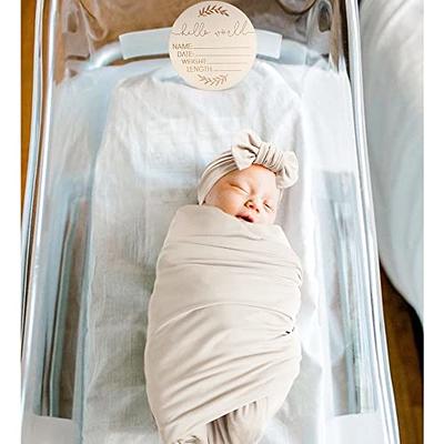Baby Swaddle Blanket & Headbands, Hospital Blanket, Swaddle and