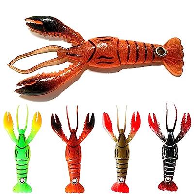 Gefischtter 40 Pcs Crawfish Lure Soft Plastic Worms Fishing Lures