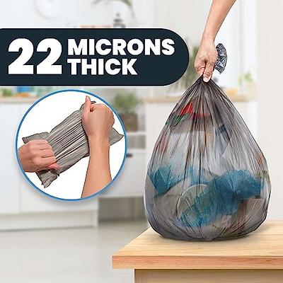 Large Trash Can Liners, 200 Count - 7-10 Gallon Garbage Bags for Office  Trash Cans, Bathrooms, Laundry, Bedrooms - 22 Microns Thick, Gray  Transparent - Yahoo Shopping