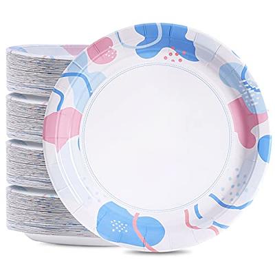 JOLLY CHEF 8.37 inch Disposable Paper Plates 140 Count, White Paper Plate  Bulk, Heavy Duty Paper Plates for Everyday Use