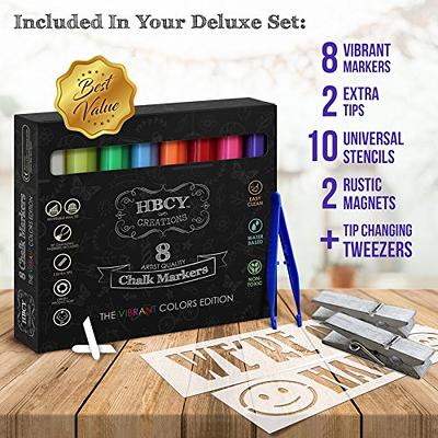 HBCY Creations Rustic Magnetic A-Frame Chalkboard Deluxe Set / 8