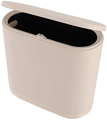 Superio Small Bathroom Trash Can with Lid, Modern White Mini Waste Bin with  Swing Lid (1 1/2 Gallon, 6 Liter) Plastic Garbage Can for Kitchen, Bathroom,  Bedroom, Office, Under Desk (2, White) - Yahoo Shopping