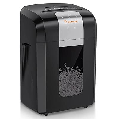 Bonsaii 12-Sheet Micro Cut Shredders for Home Office, 60 Minute P-4  Security Level Paper Shredder for CD, Credit Card, Mails, Staple, Clip,  with