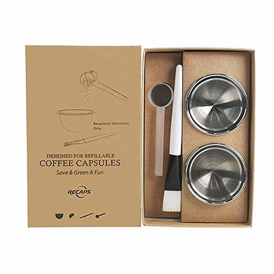 For Nespresso Vertuo Next Reusable Stainless Steel Capsule Vertuoline  Refillable Coffee Filter Compatible with Original Pods