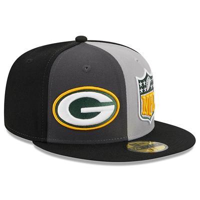 Men's New Era Black Green Bay Packers 2023 NFL Crucial Catch 59FIFTY Fitted Hat