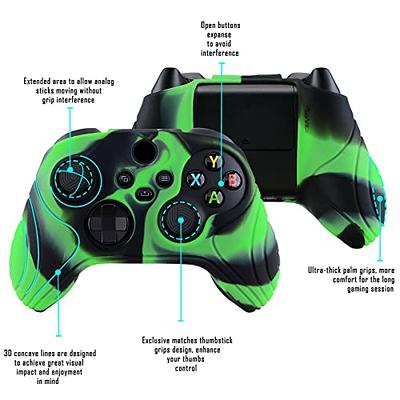 PlayVital Samurai Edition Black Anti-Slip Controller Grip Silicone Skin for  Xbox One X/S Controller, Ergonomic Soft Rubber Protective Case Cover for