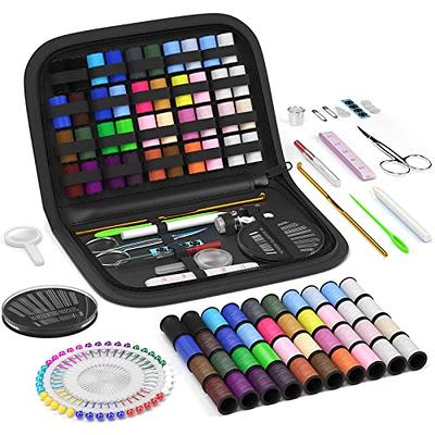 Sewing Kit for Adults and Kids - Multicolor Thread, Needles, Scissors,  Thimble - Emergency Repair and Travel Kits - Sewing Accessories and Supplies  