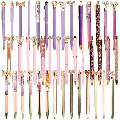 9 Pcs Ballpoint Pens Set Metal Crystal Diamond Pen Glitter Pen for  Journaling Black Ink Pretty Cute Pens Fancy Pens Gifts for Women Girls  Christmas Birthday School Office Desk (Rose Gold) 