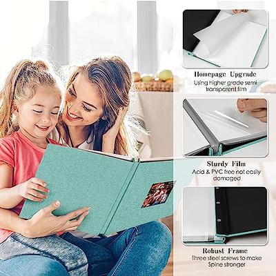 Spbapr Large Photo Album Self Adhesive 3x5 4x6 5x7 8x10 Pictures Magnetic Scrapbook  40 Blank Pages Linen Cover DIY Album with A Metal Pen Turquoise - Yahoo  Shopping