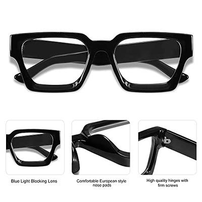  VANLINKER Thick Square Sunglasses for Men Women Retro Chunky  Rectangle Trendy Shades VL9731 Black + Black/Yellow Tinted Lens : Clothing,  Shoes & Jewelry