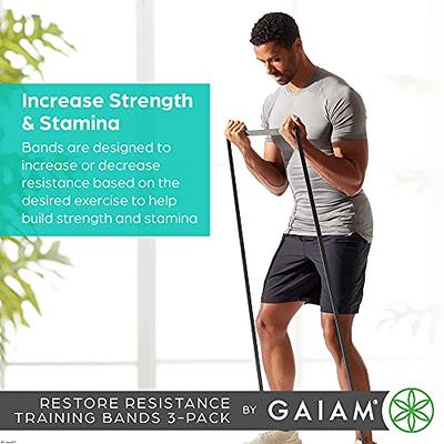 Gaiam Restore Resistance Training Workout Pull Up Bands 3 Pack