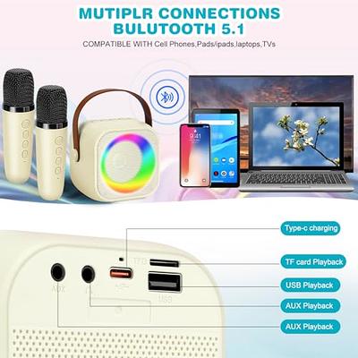 Baolira Bluetooth Speaker with Microphone,Karaoke Machine for Kids and  Adults,Kids Karaoke Machine,Mini Karaoke Machine for Family Home Party,Toys  for