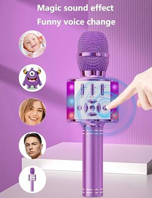 Ankuka Karaoke Microphone for Kids, Bluetooth Karaoke Microphone with LED  Lights,Portable 4 in 1 Wireless Microphone Toys Christmas Birthday Gift  Home Party Kids Toys for Girls Boys (Light Purple) - Yahoo Shopping