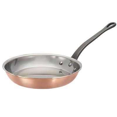 Matfer Bourgeat 369024 9 1/2 Round Frying Pan w/ Solid Metal Handle,  Copper, Stainless Steel - Yahoo Shopping