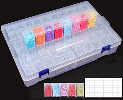 Diamond Painting Storage Containers, 1 Pack 60 Grids Bead Organizer and  Diamond Painting Labels, Bead Organizers and Storage for Diamond Painting