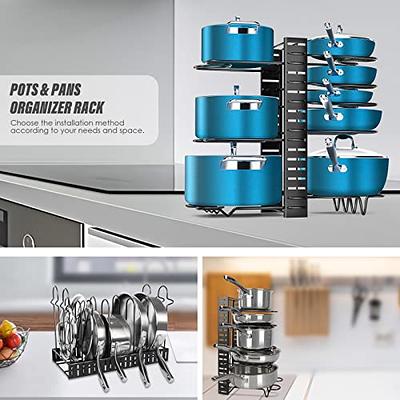 ORDORA Pots and Pans Organizer, 8 Tier with 3 DIY Methods, Pots