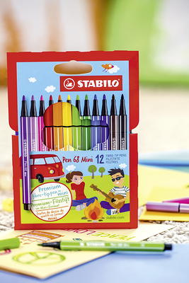 STABILO BOSS MINI Pen 68 Wallet, 12-Color 