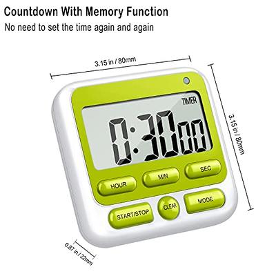 Kitchen Timer Digital Timers For Cooking Magnetic Count Up Or Countdown Timer  Clock With Large Lcd Display And Loud Alarm