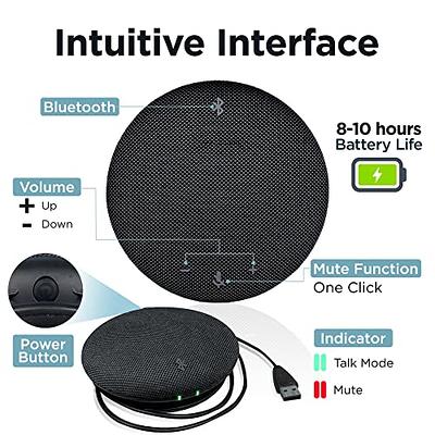 Conference Speaker and Microphone, 360° Omnidirectional Microphone