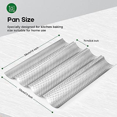 OAMCEG 2 Pack Bunte Cake Pan Nonstick 10 Inch Fluted Tube Cake Pans for  baking, 12 Cups Heavy Duty Carbon Steel Tube Pan Baking Mold for Buntelet