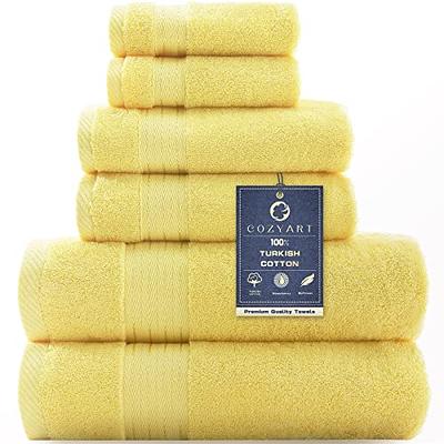 COZYART Green Cotton Hotel Large Bath Towels Bulk for Bathroom, Thick  Bathroom Towels Set of 6 with 2 Bath Towels, 2 Hand Towels, 2 Washcloths,  650