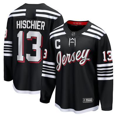 Men's adidas Nico Hischier White New Jersey Devils Away Authentic