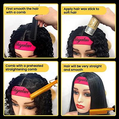 Hot Comb Set 7Pcs, Electric Hair Straightener Pressing Comb for Black Hair, Hot  Comb Set with Wig Wax Stick, Lace Band, Rat Tail Comb ＆Salon Clips - Yahoo  Shopping