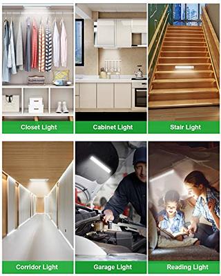 Wireless Motion Sensor Cabinet Lights 10-LED USB Rechargeable Closet Lights  LED Under Cabinet Lighting for