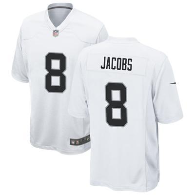 Mens Las Vegas Raiders Josh Jacobs White Game Jersey - White