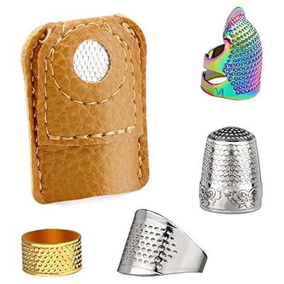 1 Piece Sewing Leather Thimbles for Hand Sewing, Finger Protector Coin Thimble  Pads for Quilting Knitting Pin Needles DIY Craft