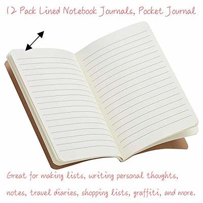 Notebook Journal Kraft Notebooks Blank Paper Mini Journals A6 Bulk Pocket  Diary Cover Travel Travelers Brown