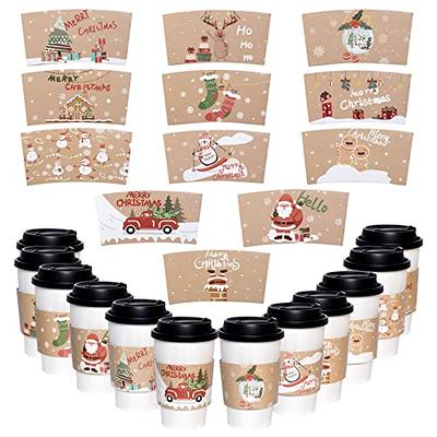 Amazing 24 PCS Christmas Disposable Paper Cups 16 oz