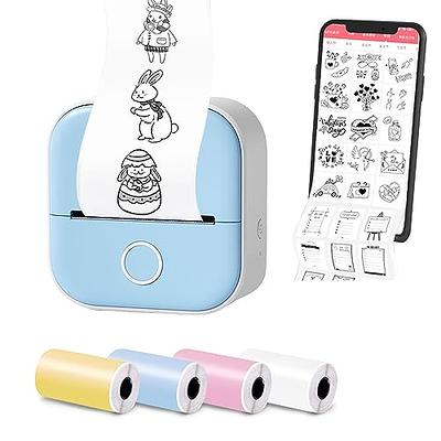 Mini Pocket Printer,Inkless Sticky Note Printer Bluetooth Sticker  Printer,Fast Printing Portable Mini Thermal Printer,Wireless Bluetooth  Photo Printer