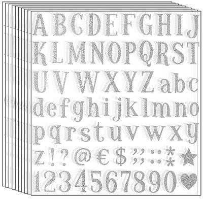 Waynoda 790 Pieces 10 Sheets Letters Stickers Self Adhesive Glitter Letter  Alphabet Number Stickers for Classroom Decor,Grad Cap Decoration,DIY Crafts